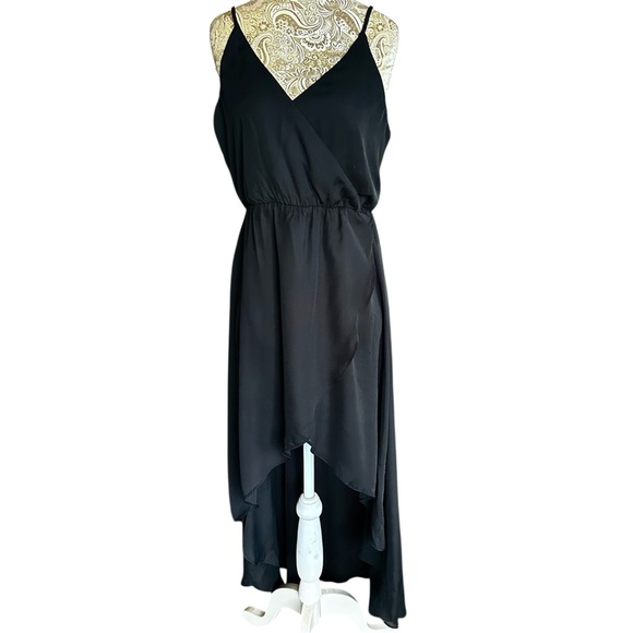 Sexy Hot Miami Styles Black High Low Cocktail Party Baddie Sundress Size Large - Picture 2 of 7